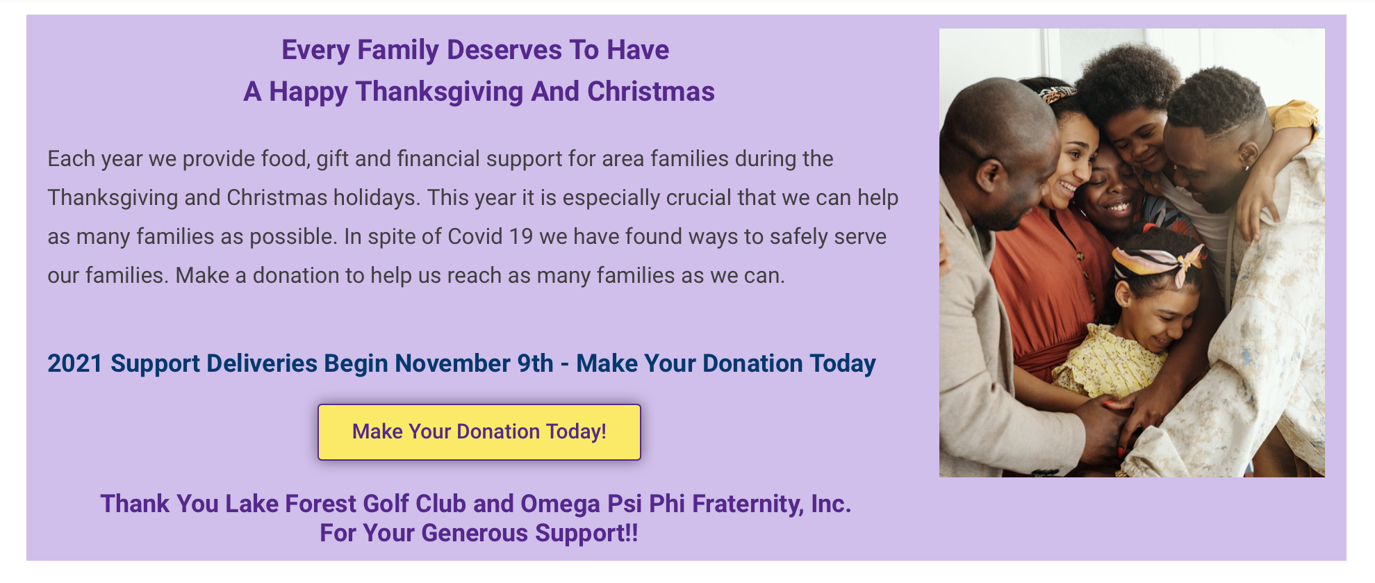 Read more about the article 25 Families-Over 100 People So Far In The Giving Season